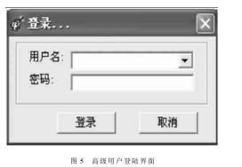 圖5 高級用戶登陸界面